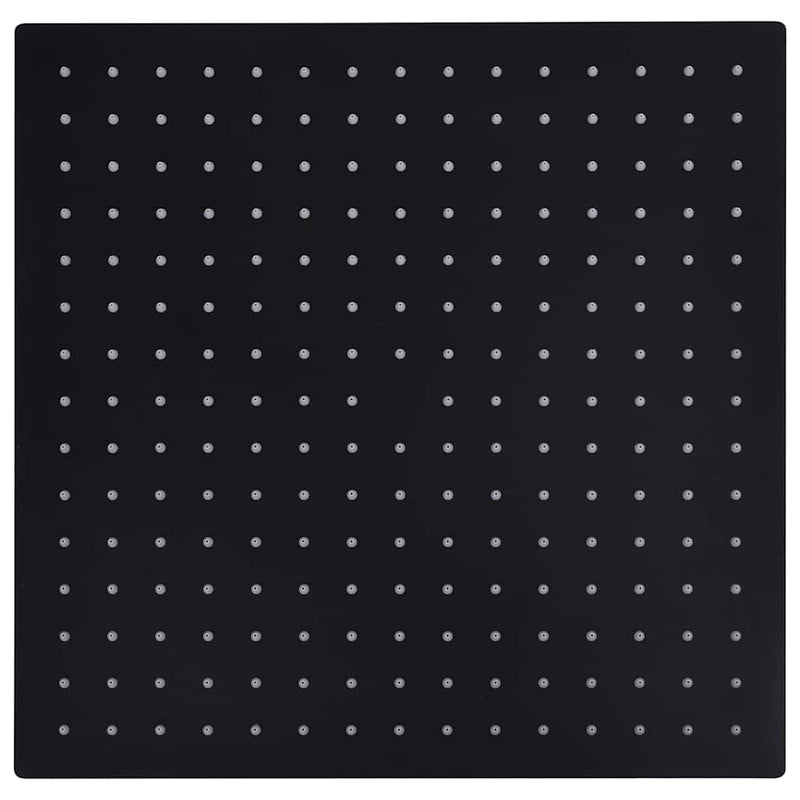 Cap de duș tip ploaie pătrat, negru, 40x40 cm, oțel inoxidabil