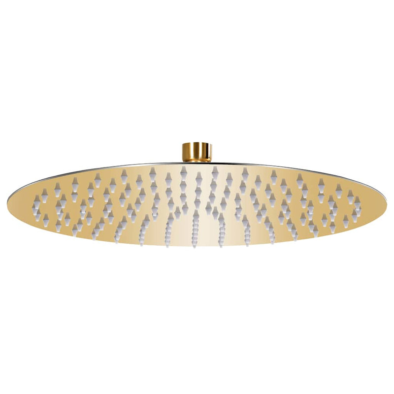Cap de duș tip ploaie rotund, auriu, 30 cm, oțel inoxidabil