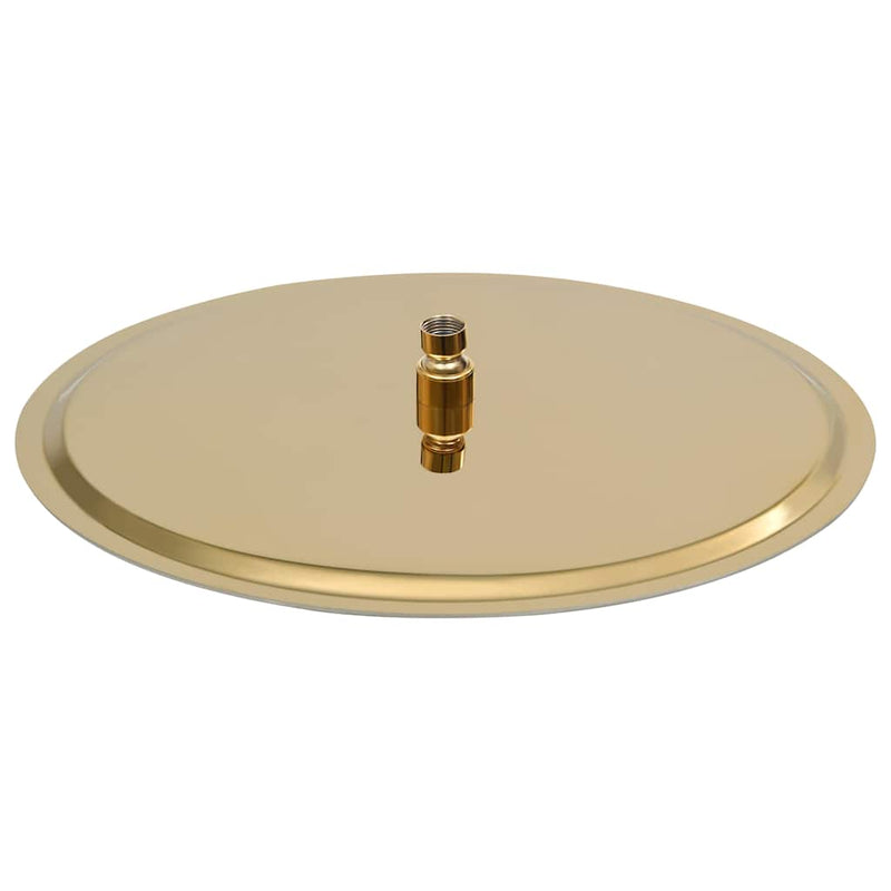Cap de duș tip ploaie rotund, auriu, 40 cm, oțel inoxidabil