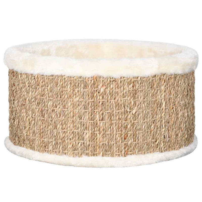 Coș rotund pentru pisici, 36 cm, iarbă de mare