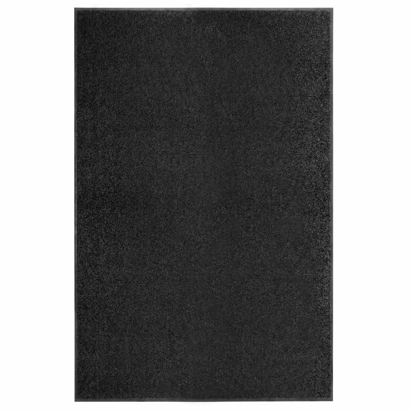 Covoraș de ușă lavabil, negru, 120 x 180 cm