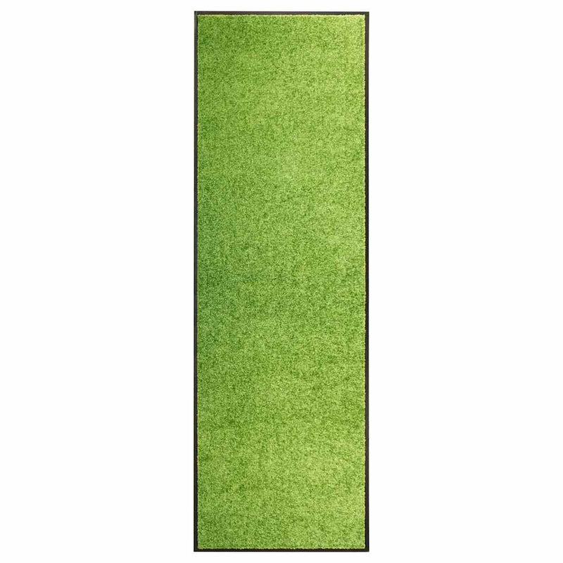 Covoraș de ușă lavabil, verde, 60 x 180 cm