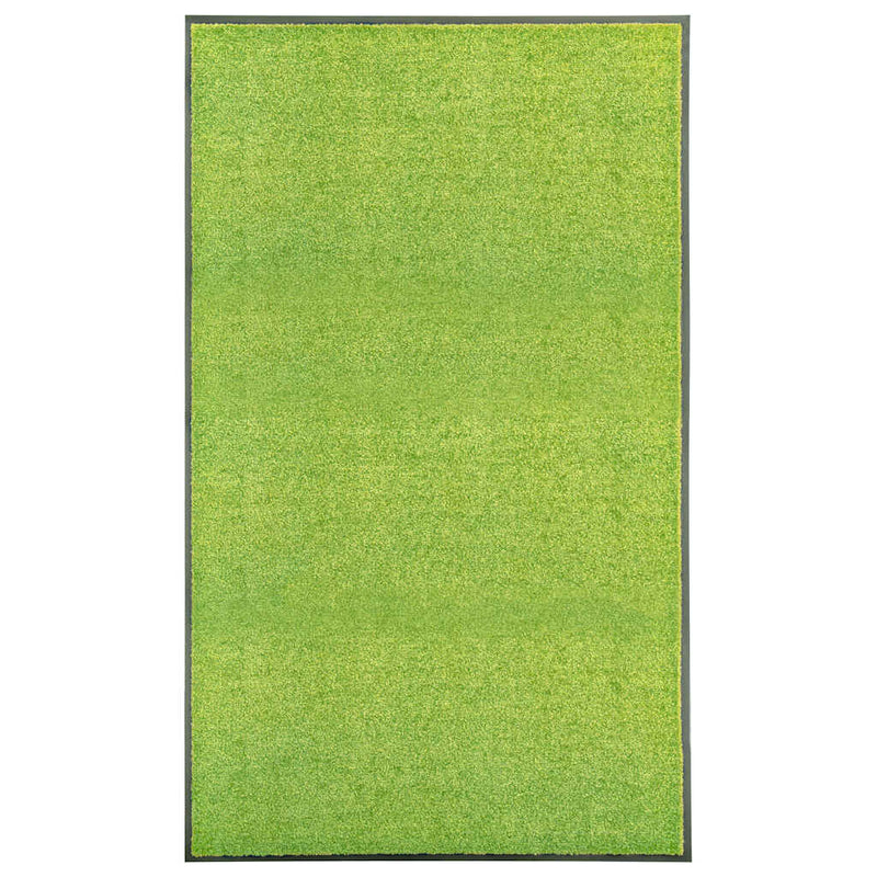 Covoraș de ușă lavabil, verde, 90 x 150 cm