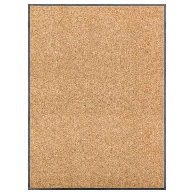 Covoraș de ușă lavabil crem 90x120 cm