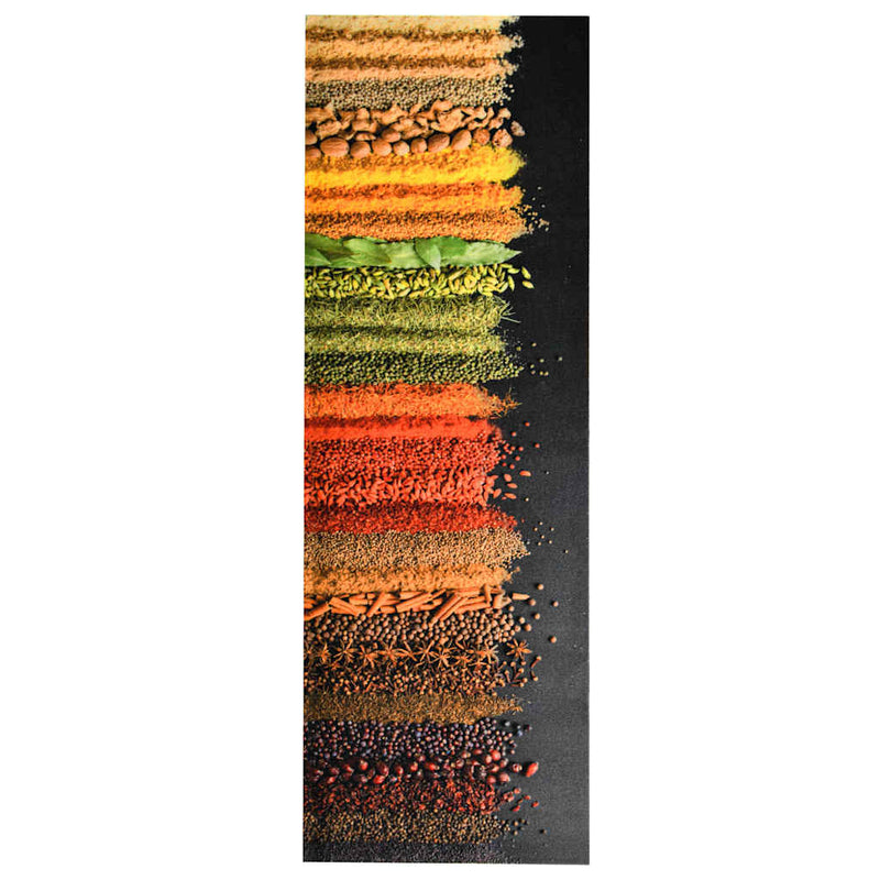 Covoraș de bucătărie, lavabil, model condimente, 45x150 cm