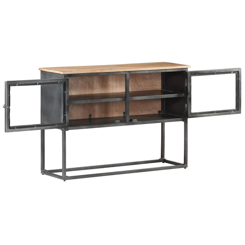 Servantă, 100x30x70 cm, gri, lemn masiv de acacia