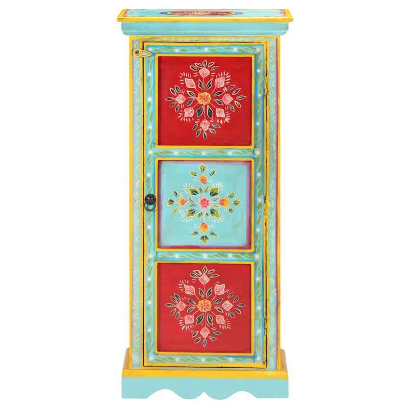 Dulap înalt vopsit manual, 40x30x90 cm, lemn masiv de mango