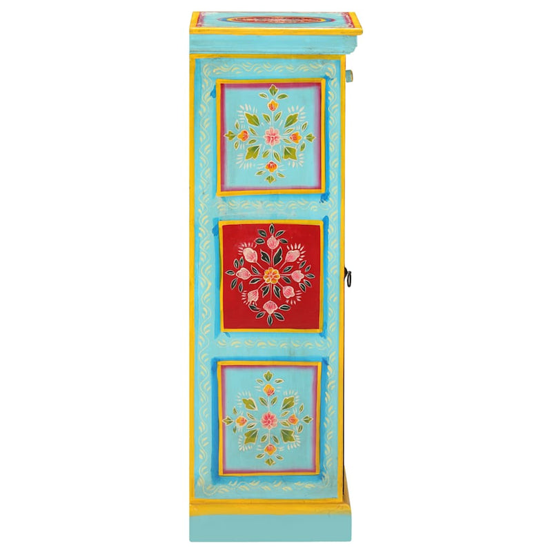 Dulap înalt vopsit manual, 40x30x90 cm, lemn masiv de mango