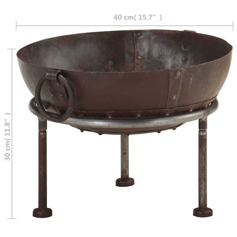 Vatră de foc rustică, Ø 40 cm, fier