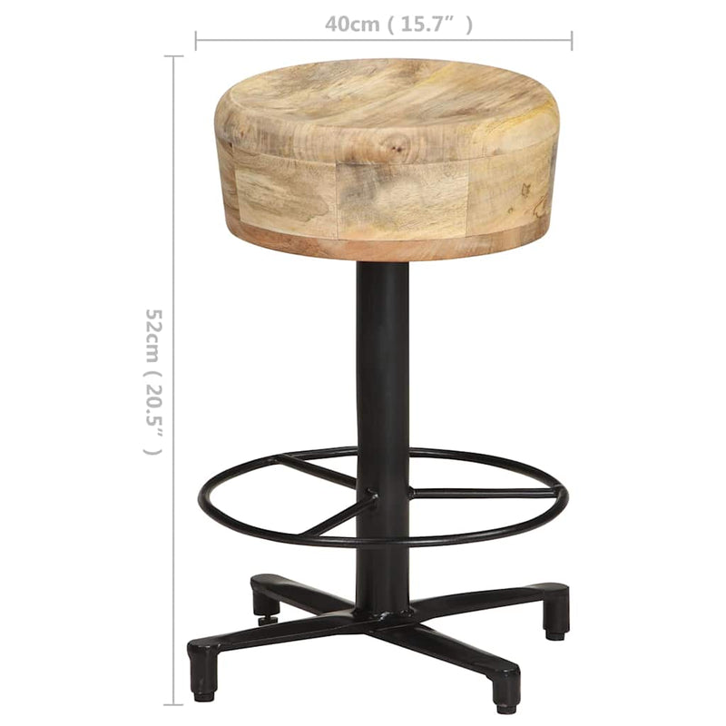 Scaune de bar, 2 buc., 52 cm, lemn masiv de mango
