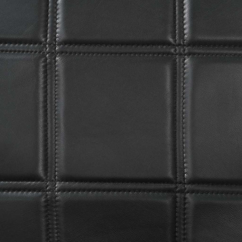 Scaune de masă tip consola 2 buc. negru, piele naturală