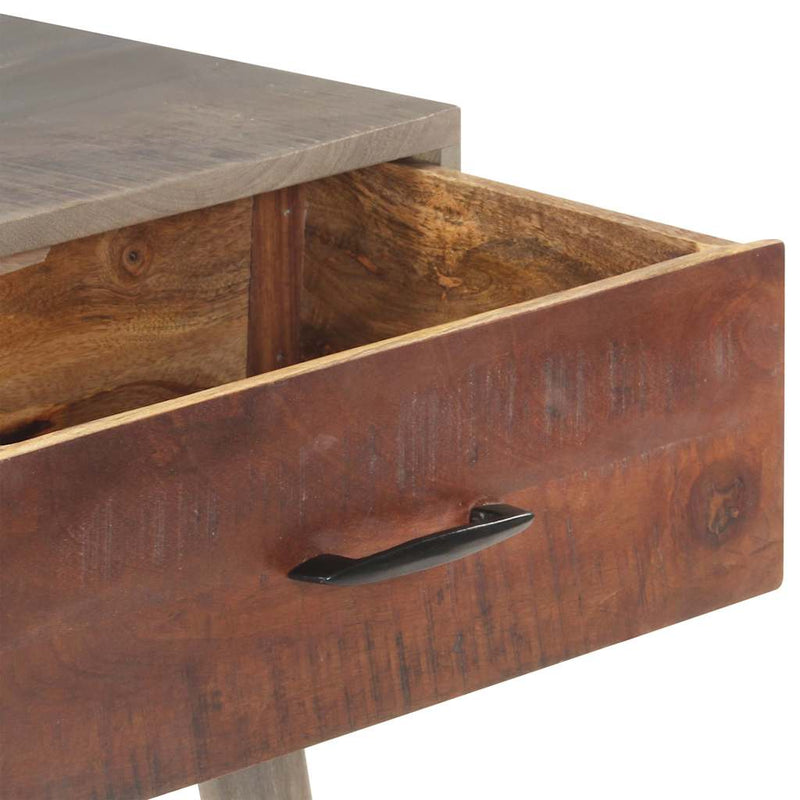 Masă consolă, gri, 110x35x75 cm, lemn masiv de mango nefinisat