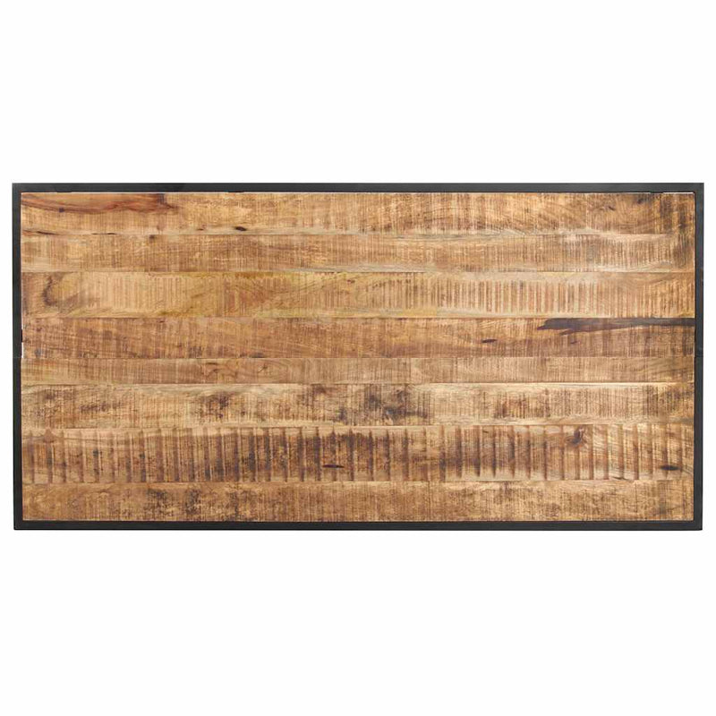 Masă de bucătărie, 140 cm, lemn de mango brut