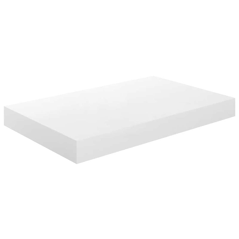 Raft de perete suspendat, alb extralucios, 40x23,5x3,8 cm, MDF