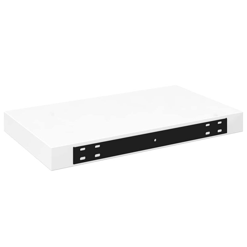 Raft de perete suspendat, alb extralucios, 40x23,5x3,8 cm, MDF