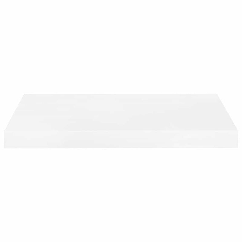Raft de perete suspendat, alb extralucios, 50x23,5x3,8 cm, MDF