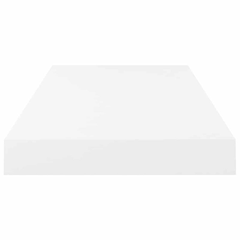 Raft de perete suspendat, alb extralucios, 50x23,5x3,8 cm, MDF
