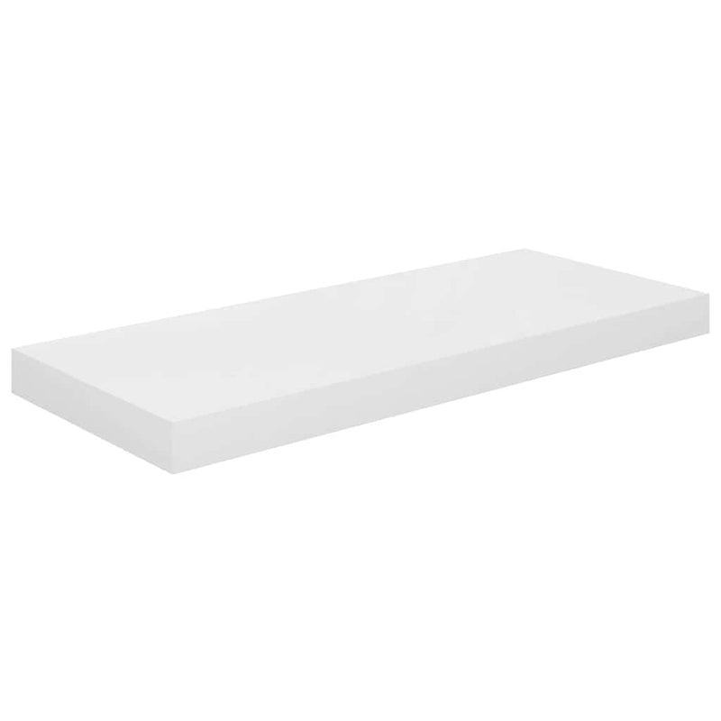 Raft de perete suspendat, alb extralucios, 60x23,5x3,8 cm, MDF