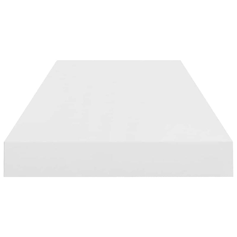 Raft de perete suspendat, alb extralucios, 60x23,5x3,8 cm, MDF