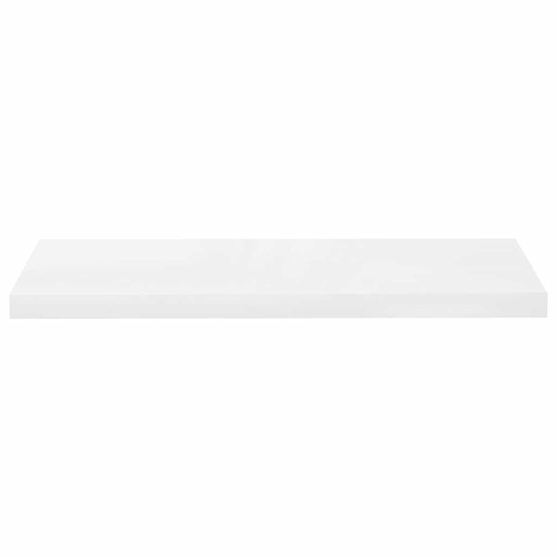 Raft de perete suspendat, alb extralucios, 80x23,5x3,8 cm, MDF