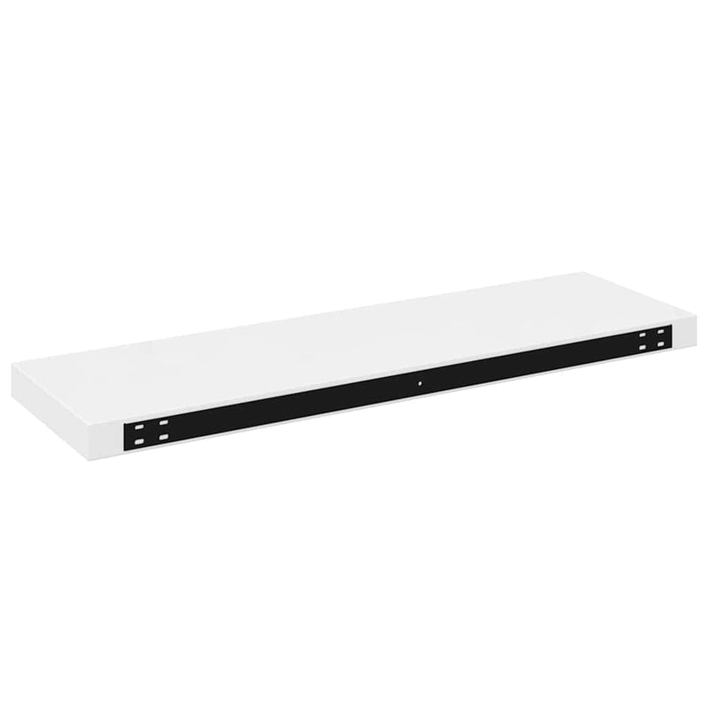 Raft de perete suspendat, alb extralucios, 80x23,5x3,8 cm, MDF