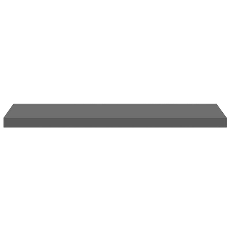 Rafturi de perete, 4 buc., gri extralucios, 90x23,5x3,8 cm, MDF