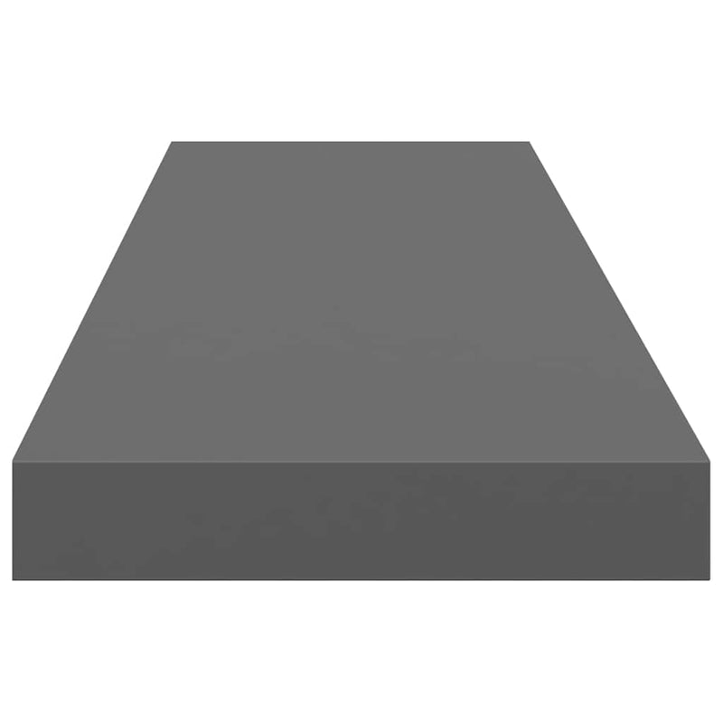 Rafturi de perete, 4 buc., gri extralucios, 90x23,5x3,8 cm, MDF
