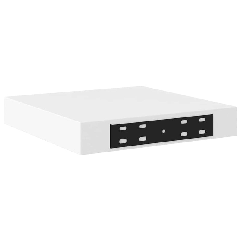 Raft de perete suspendat, alb, 23x23,5x3,8 cm, MDF