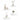 Rafturi de perete suspendate, 4 buc., alb, 23x23,5x3,8 cm, MDF