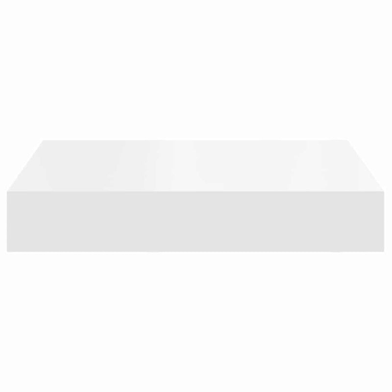 Rafturi de perete suspendate, 4 buc., alb, 23x23,5x3,8 cm, MDF