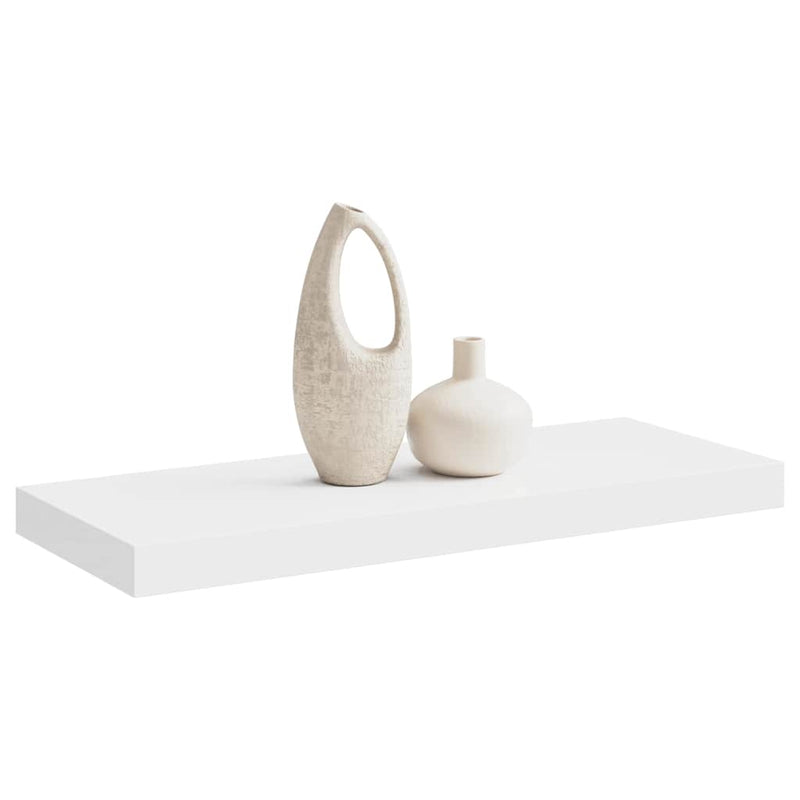 Raft de perete suspendat, alb, 60x23,5x3,8 cm, MDF