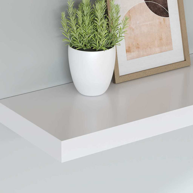 Rafturi de perete, 4 buc., alb, 80 x 23,5 x 3,8 cm, MDF