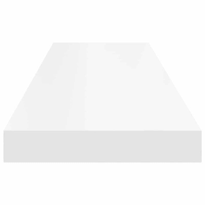 Raft de perete suspendat, alb, 90x23,5x3,8 cm, MDF