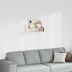 Raft de perete suspendat, alb, 90x23,5x3,8 cm, MDF