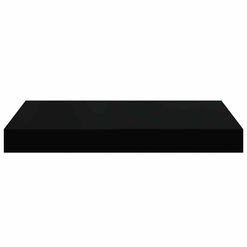 Raft de perete suspendat, negru, 40x23,5x3,8 cm, MDF