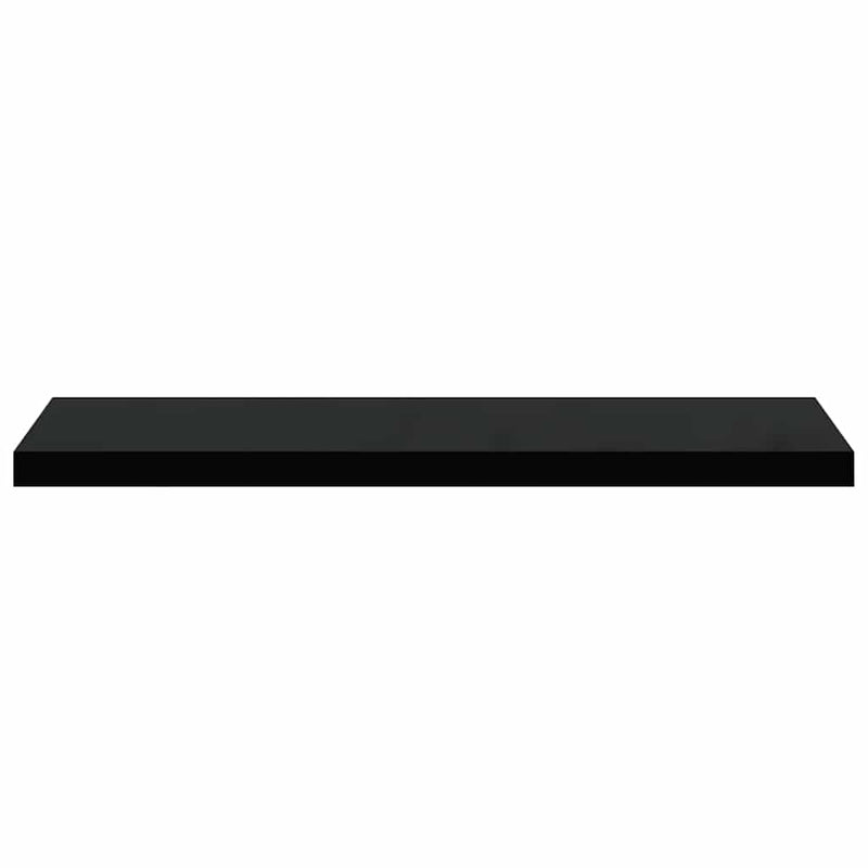 Rafturi de perete suspendate 4 buc., negru, 90x23,5x3,8 cm, MDF