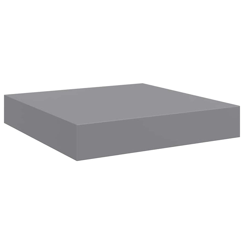 Raft de perete suspendat, gri, 23x23,5x3,8 cm, MDF