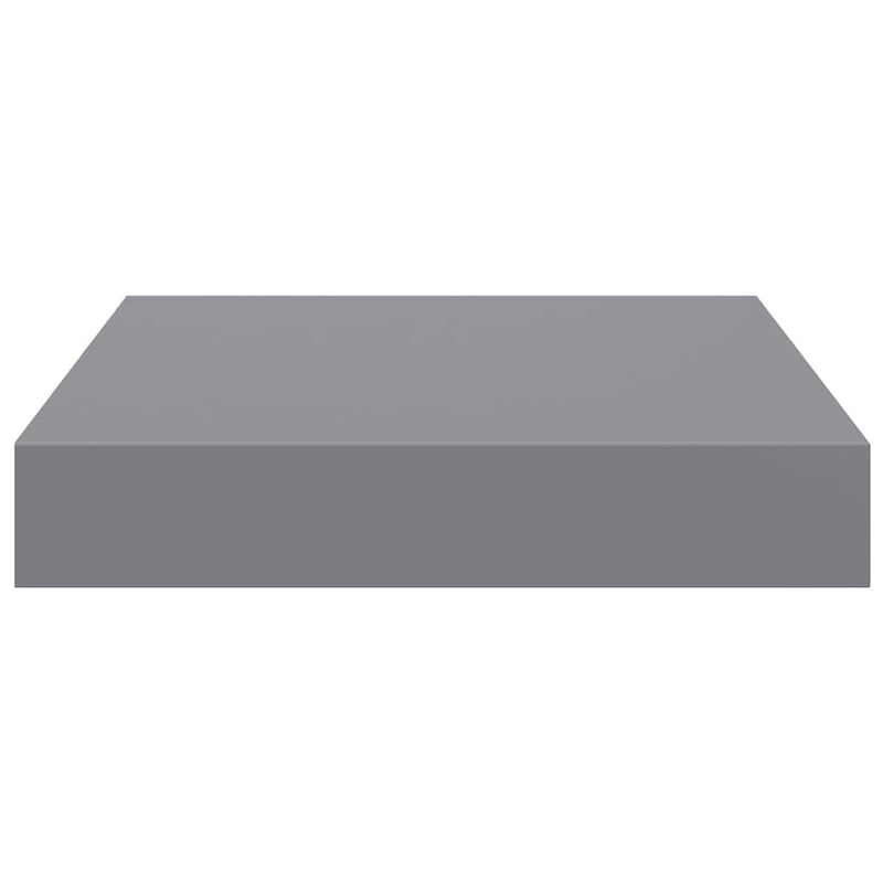 Raft de perete suspendat, gri, 23x23,5x3,8 cm, MDF