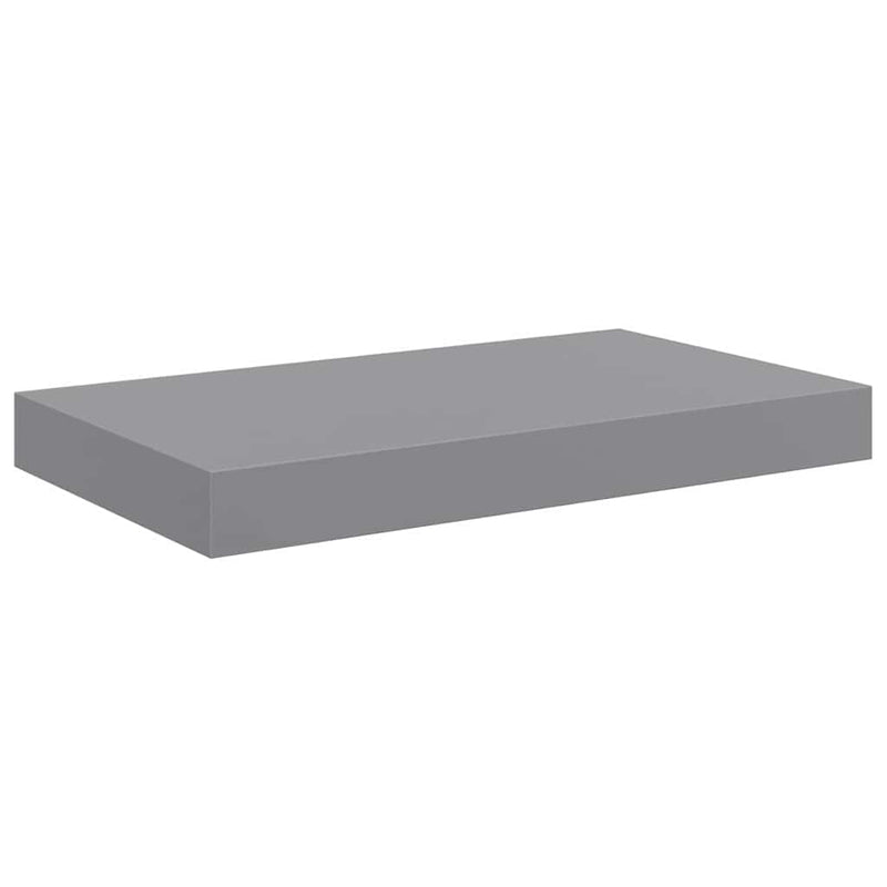 Raft de perete suspendat, gri, 40x23,5x3,8 cm, MDF