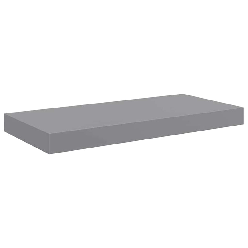 Raft de perete suspendat, gri, 50x23,5x3,8 cm, MDF