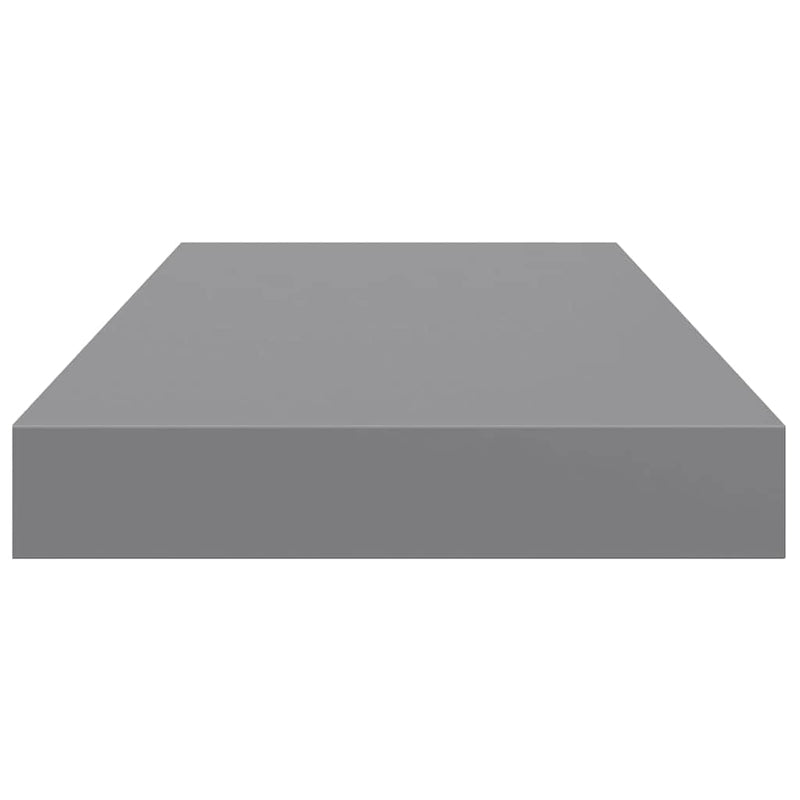 Raft de perete suspendat, gri, 50x23,5x3,8 cm, MDF