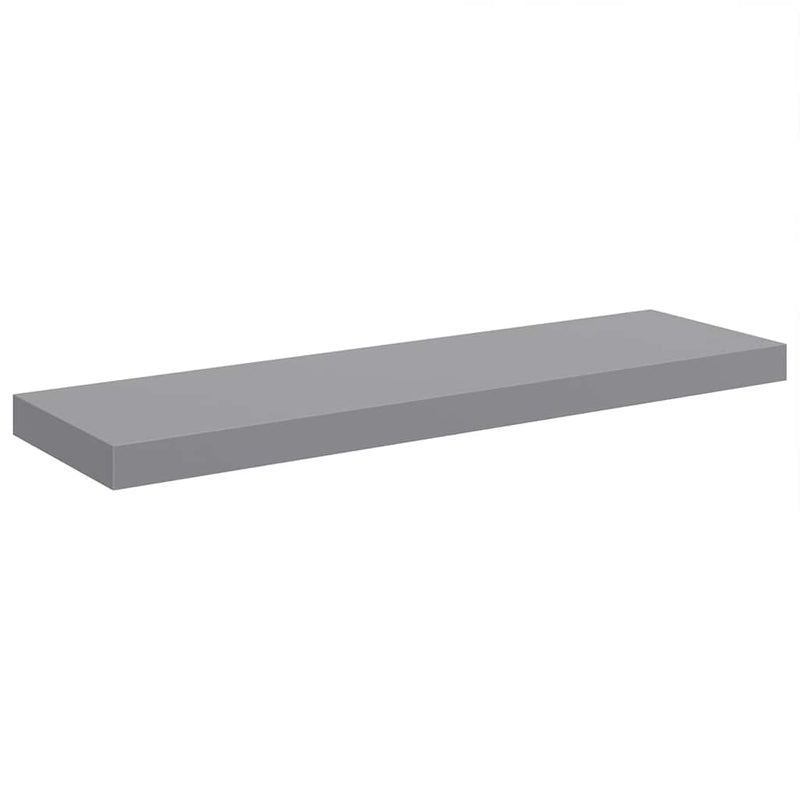 Raft de perete suspendat, gri, 80x23,5x3,8 cm, MDF