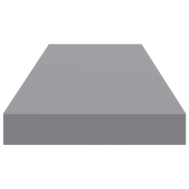 Raft de perete suspendat, gri, 80x23,5x3,8 cm, MDF