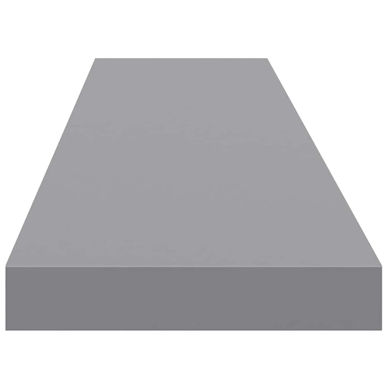 Raft de perete suspendat, gri, 120x23,5x3,8 cm, MDF