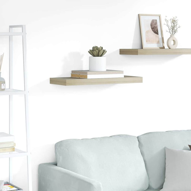 Raft de perete suspendat, stejar, 60x23,5x3,8 cm, MDF