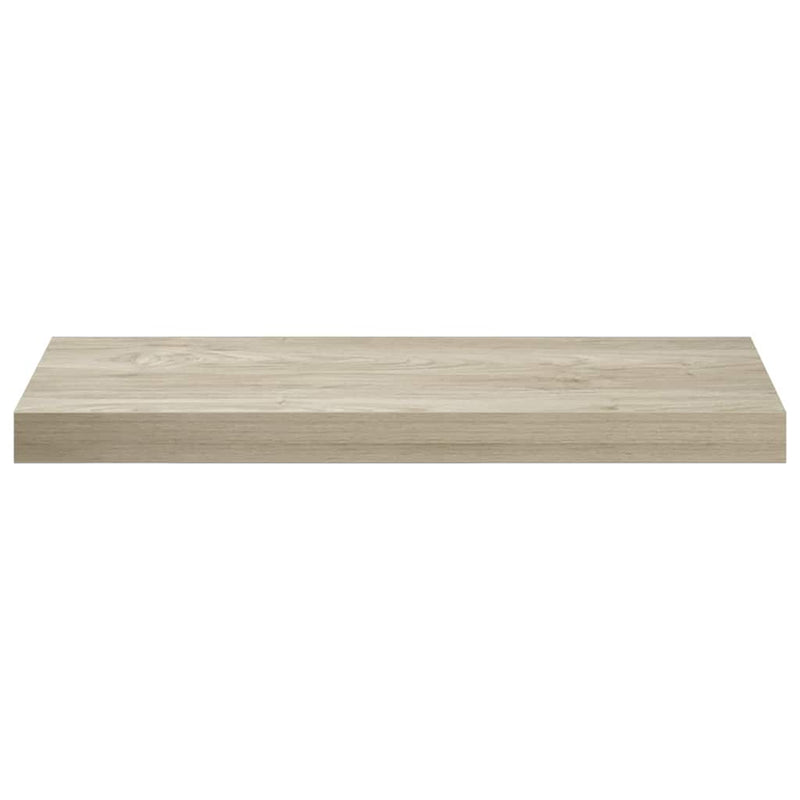 Rafturi de perete suspendate, 2 buc., stejar 60x23,5x3,8 cm MDF