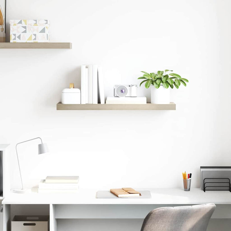 Raft de perete suspendat, stejar, 80x23,5x3,8 cm, MDF