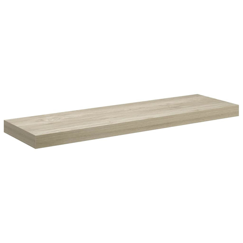 Rafturi de perete suspendate 2 buc., stejar, 80x23,5x3,8 cm MDF