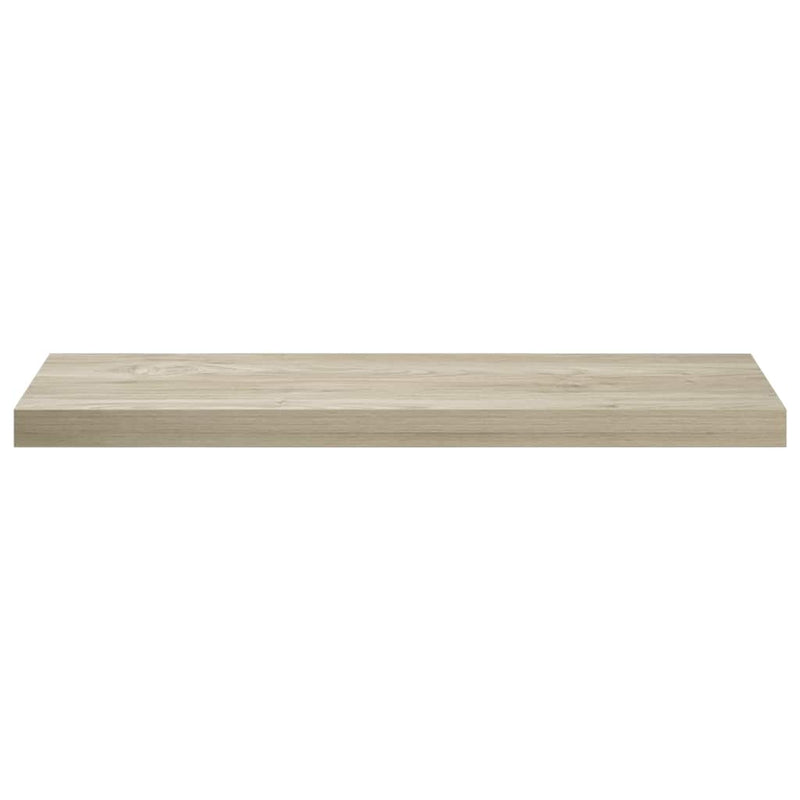 Rafturi de perete suspendate 2 buc., stejar, 80x23,5x3,8 cm MDF