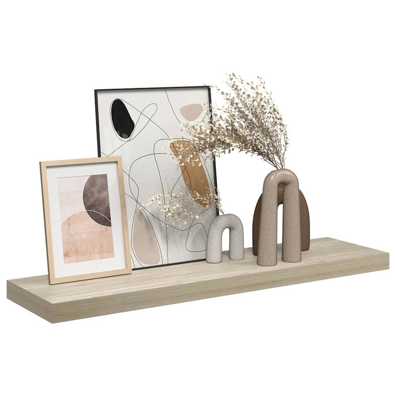 Raft de perete suspendat, stejar, 90x23,5x3,8 cm, MDF